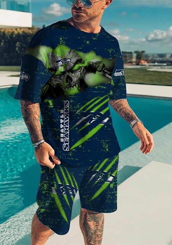 Seattle Seahawks T-shirt and Shorts AZTS600