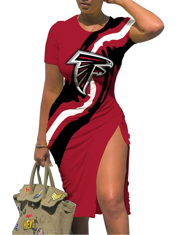 Atlanta Falcons Slit Bodycon Dress  AZBTSBD000081