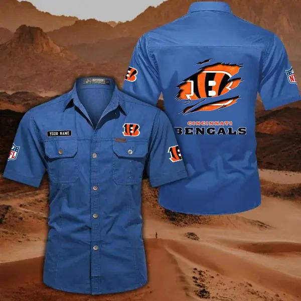 Cincinnati Bengals Men’s Short Sleeve Cargo Shirts New 2025 AZBT2DCGS000007