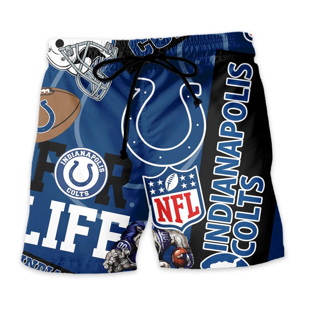 Indianapolis Colts Custom Limited Edition For Life Hawaiian Shirt and Shorts AZHAHWSS000264