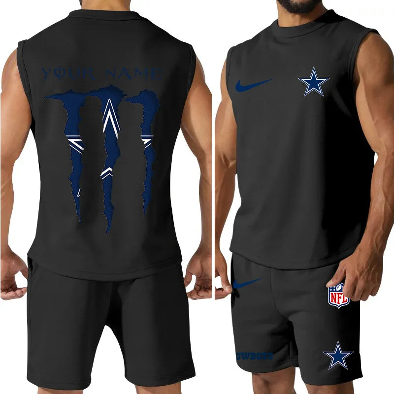 Dallas Cowboys Colorful Combo Men Jersey Tank Top and Shorts AZBTCMJTTS000014