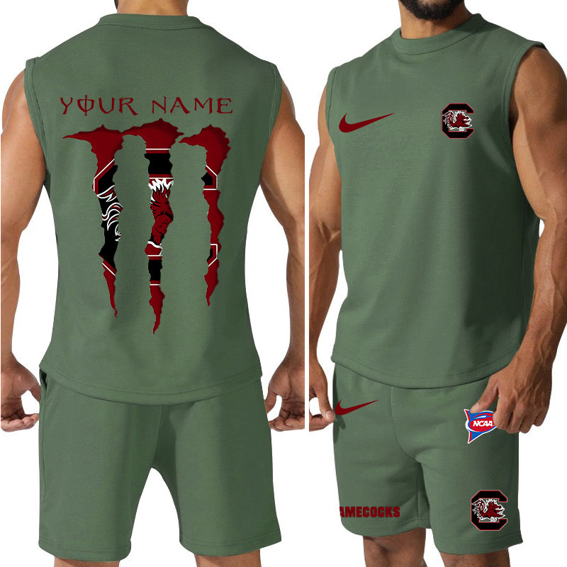 South Carolina Gamecocks Colorful Combo Men Jersey Tank Top and Shorts AZBTCMJTTS000050