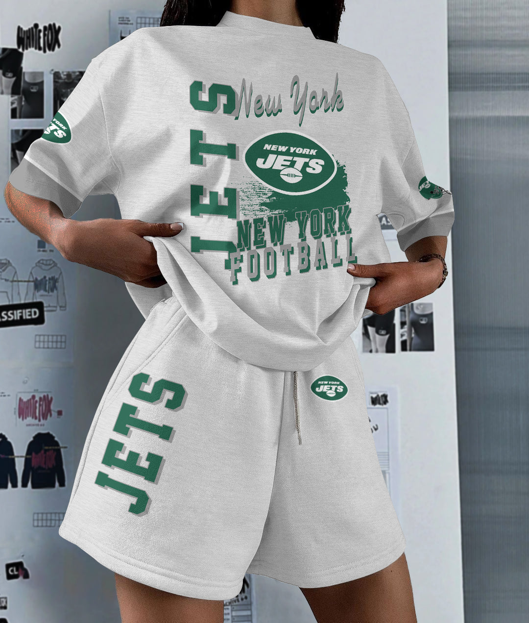 New York Jets Limited Edition Top And Shorts Two-Piece Suits (3)