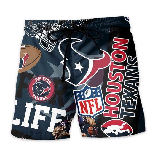 Houston Texans Custom Limited Edition For Life Hawaiian Shirt and Shorts AZHAHWSS000262