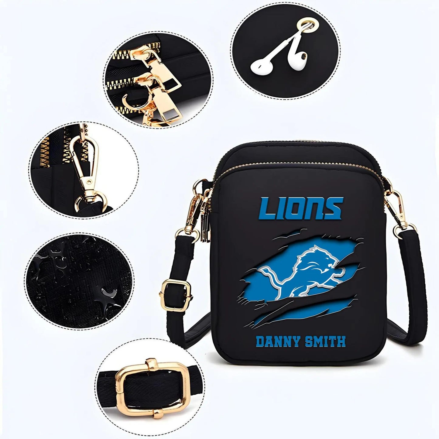 Detroit Lions Mini Crossbody Bag for Women New Trending 2025 AZBT2DMCB000036