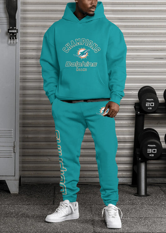 Miami Dolphins Combo Pullover Hoodie And Sweatpants AZBTPHSP000336