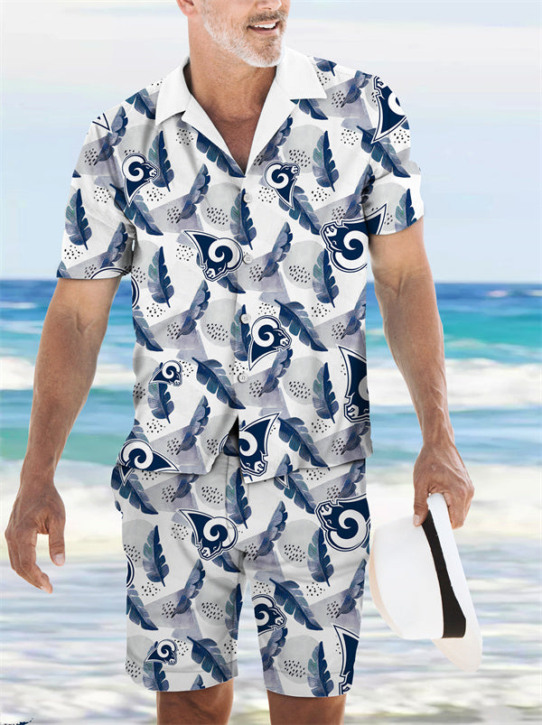Los Angeles Rams Combo Hawaiian Shirt and Shorts AZBTHWSS000081