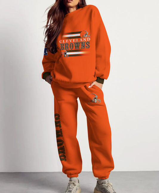 Cleveland Browns Combo 3D Sweatsuit and Sweatpants Unisex CBSP74