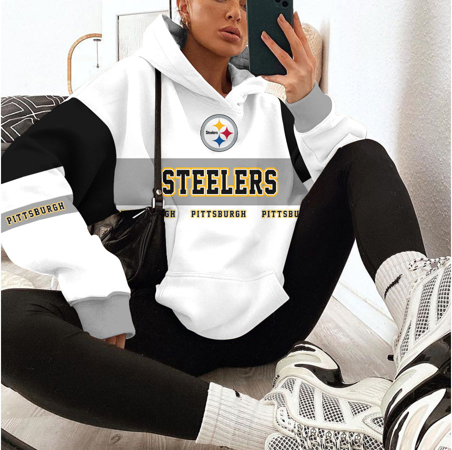 Pittsburgh Steelers Printed Hooded Pocket Pullover Hoodie AZBTPH000102