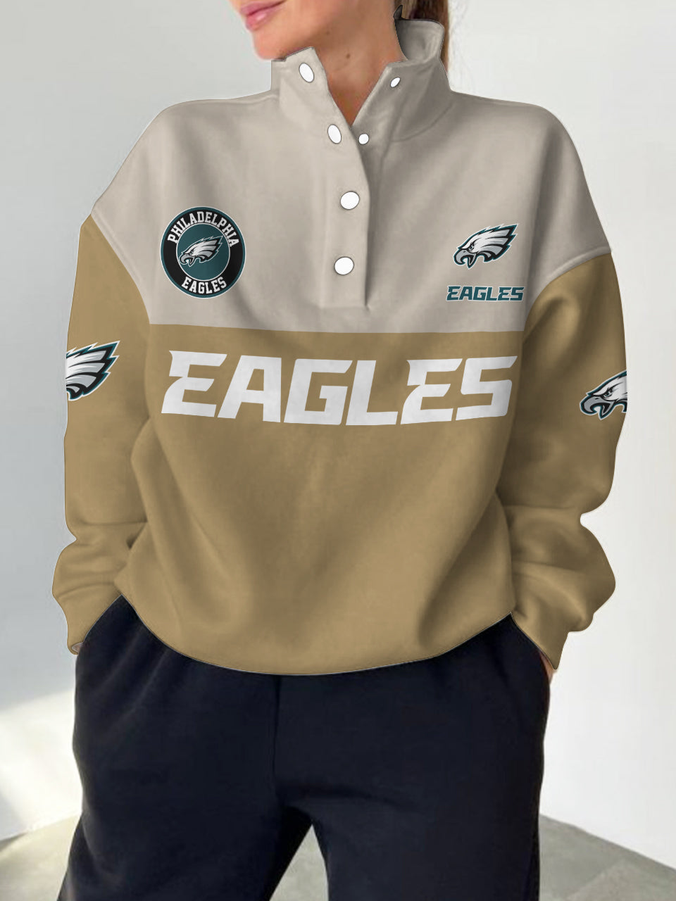 Philadelphia Eagles Casual Colorful Stand Collar Sweatshirt AZBTSCSW000391