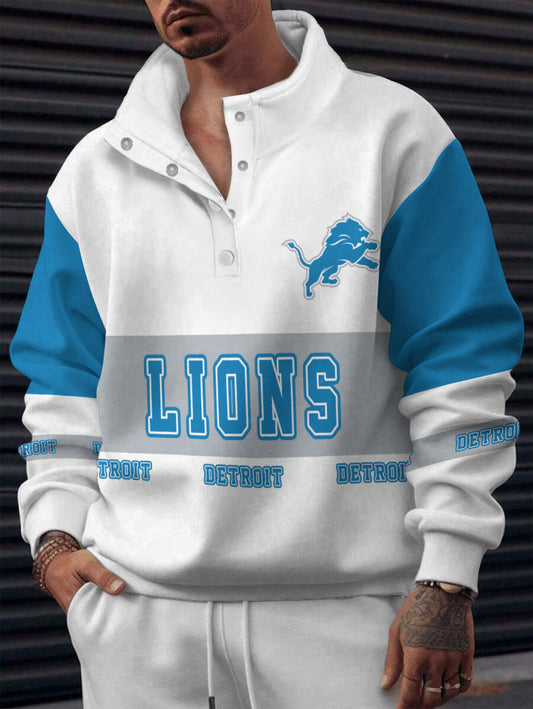 Detroit Lions Casual Colorful Stand Collar Sweatshirt AZBTSCSW000520