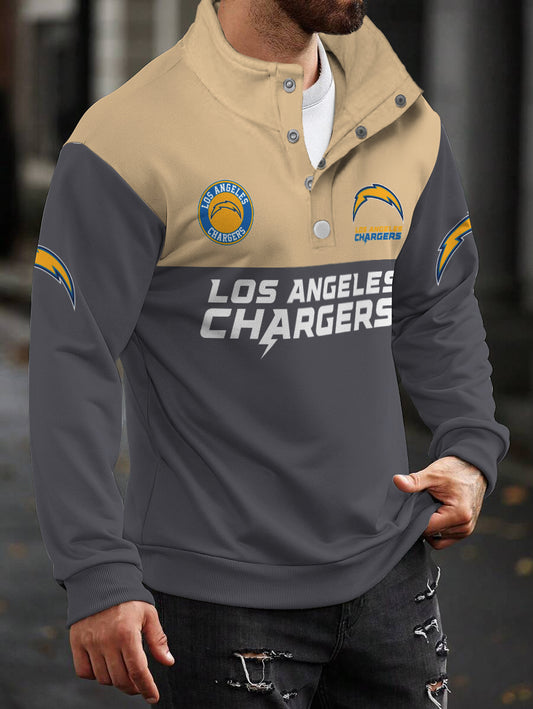 Los Angeles Chargers Casual Colorful Stand Collar Sweatshirt AZBTSCSW000475