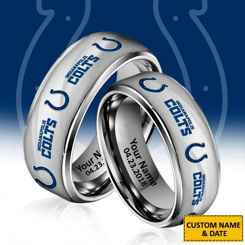 Indianapolis Colts Special Stainless Ring Custom Name AZBTSR000034