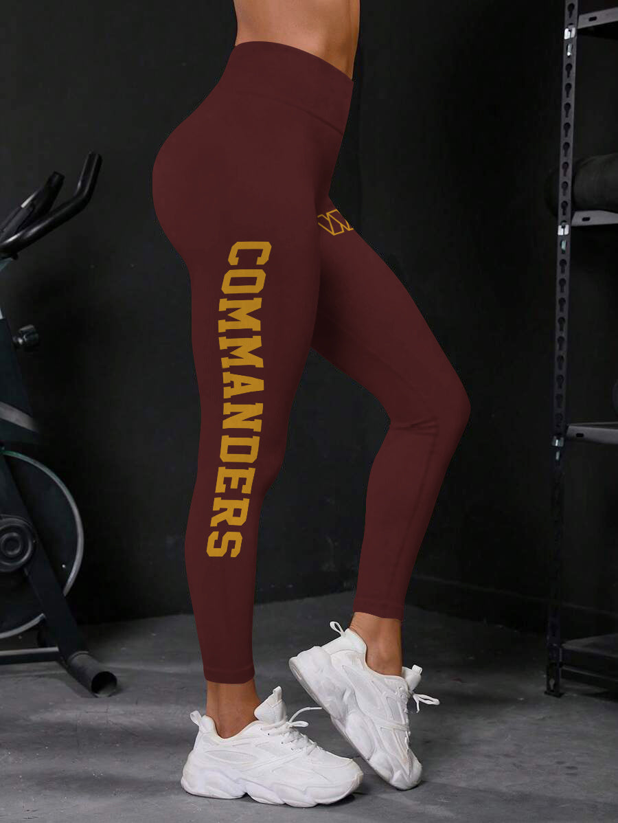 Washington Commanders  High Waist Push Up Printed Leggings