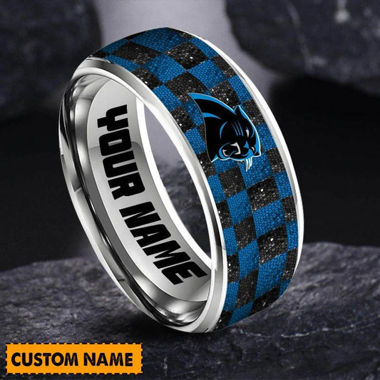 Carolina Panthers Special Stainless Ring Custom Name AZBTSR000022