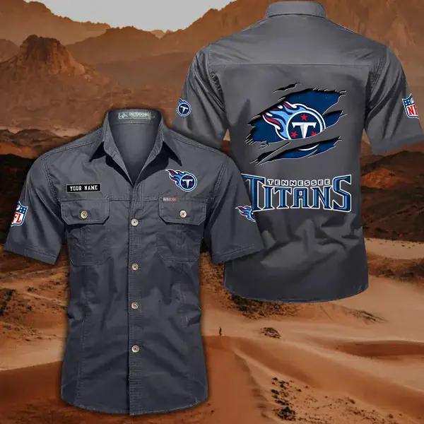 Tennessee Titans Men’s Short Sleeve Cargo Shirts New 2025 AZBT2DCGS000030