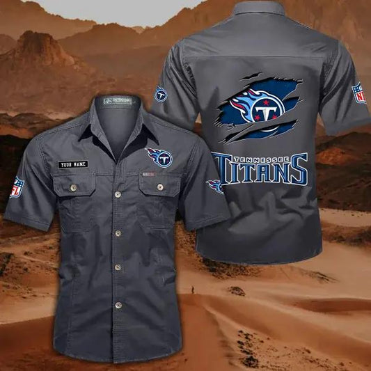 Tennessee Titans Men’s Short Sleeve Cargo Shirts New 2025 AZBT2DCGS000030