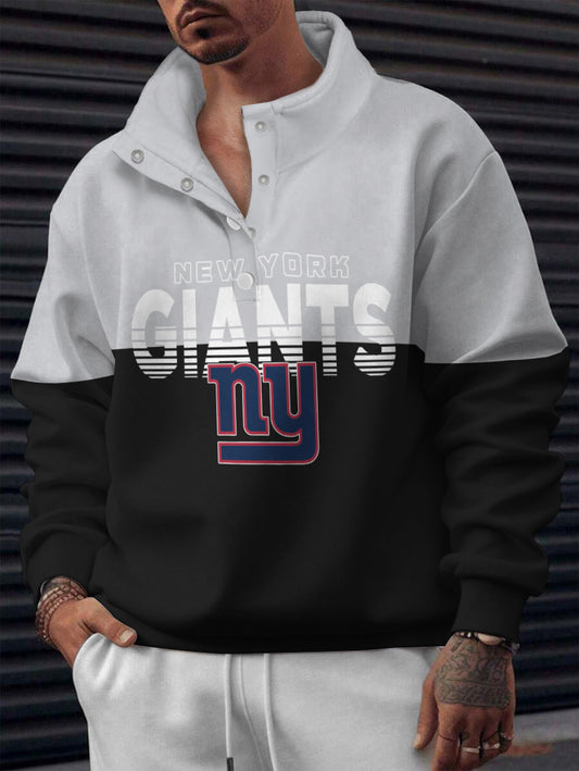 New York Giants Casual Colorful Stand Collar Sweatshirt AZBTSCSW000647