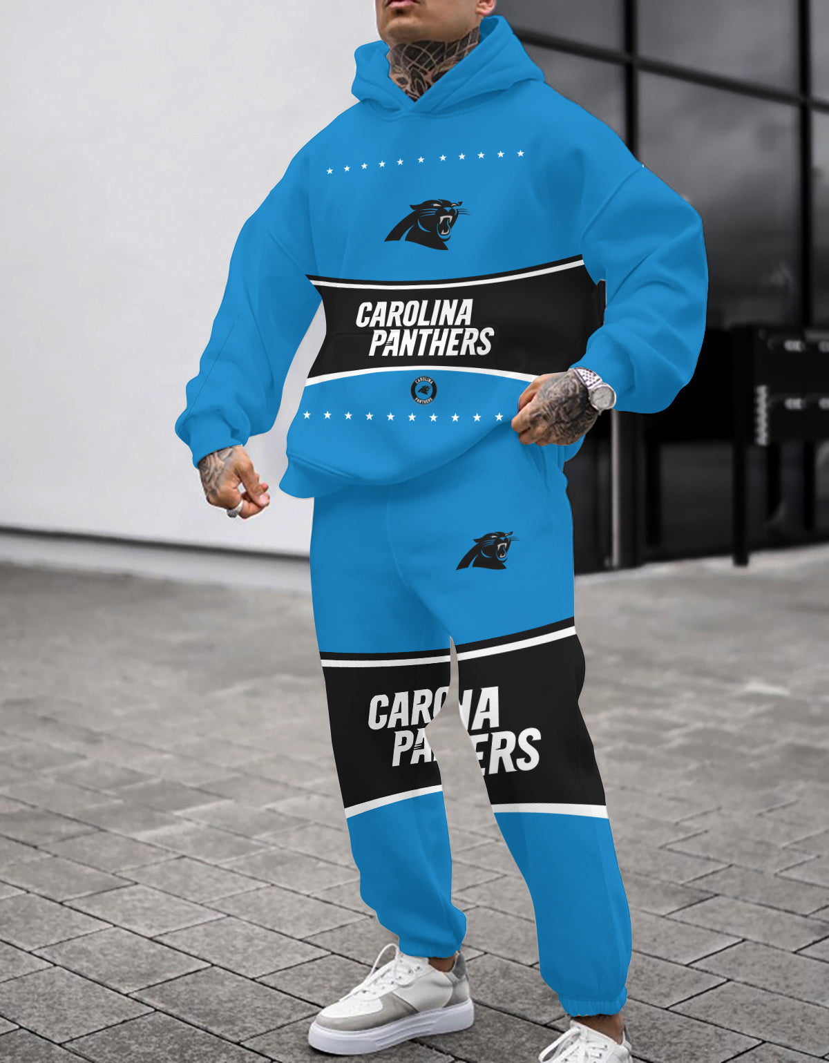 Carolina Panthers Combo Pullover Hoodie And Sweatpants AZBTPHSP000450