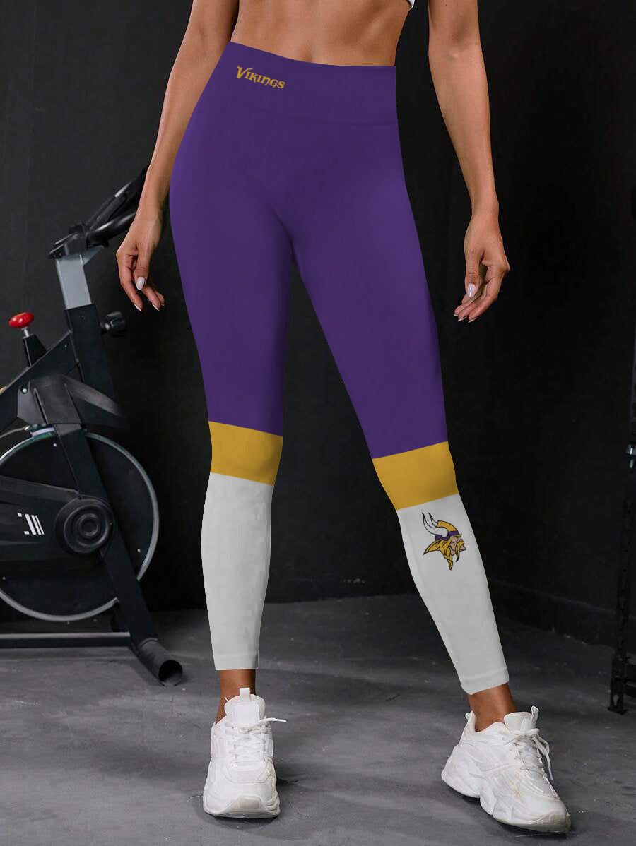 Minnesota Vikings High Waist Push Up Printed Leggings