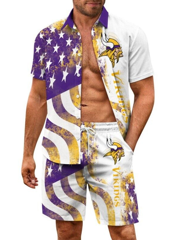Minnesota Vikings Combo Hawaiian Shirt and Shorts AZBTHWSS000008