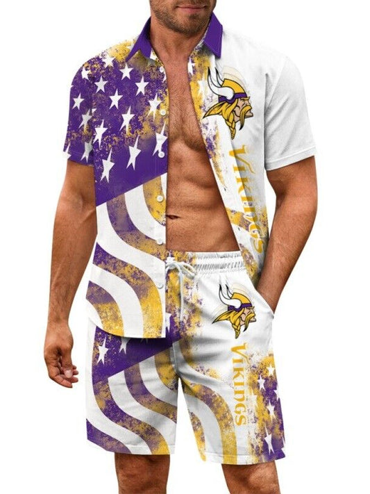 Minnesota Vikings Combo Hawaiian Shirt and Shorts AZBTHWSS000008