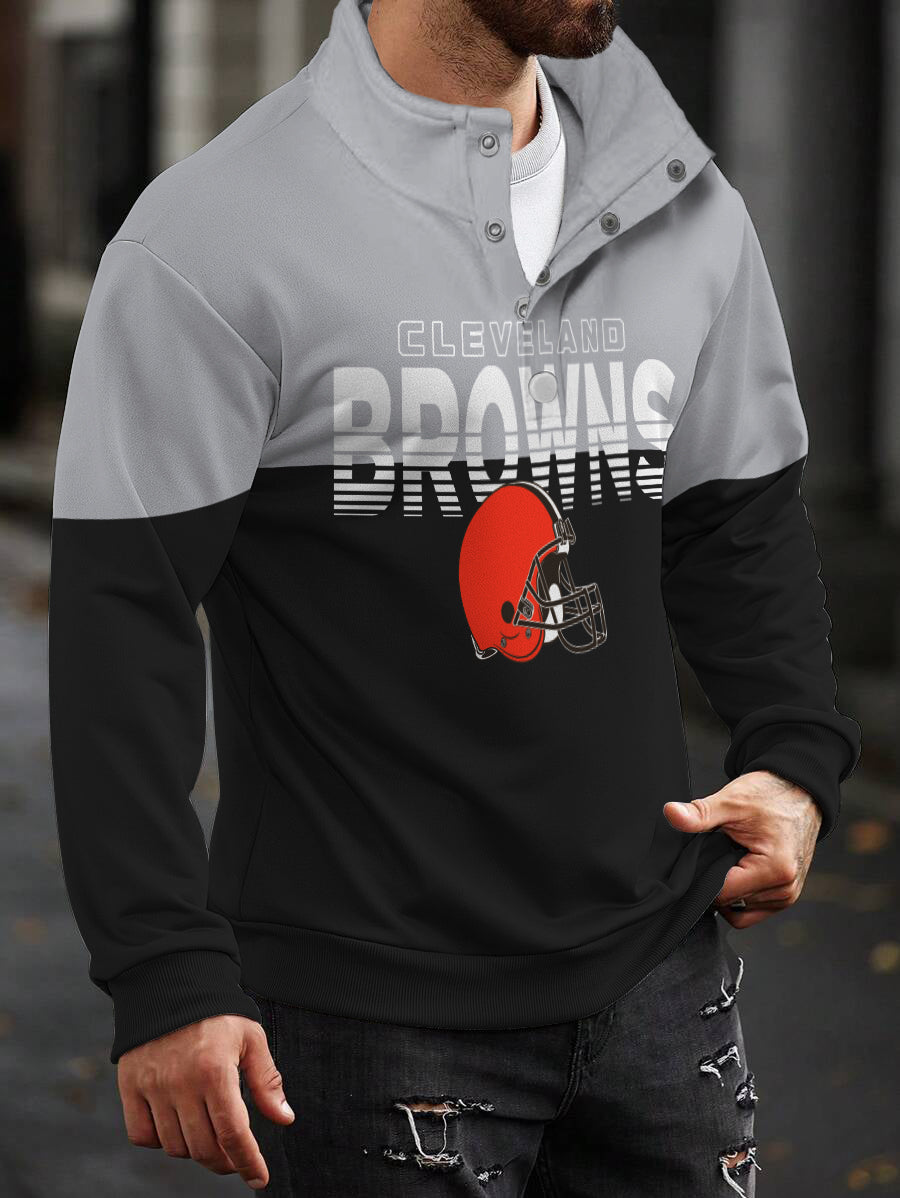 Cleveland Browns Casual Colorful Stand Collar Sweatshirt AZBTSCSW000336