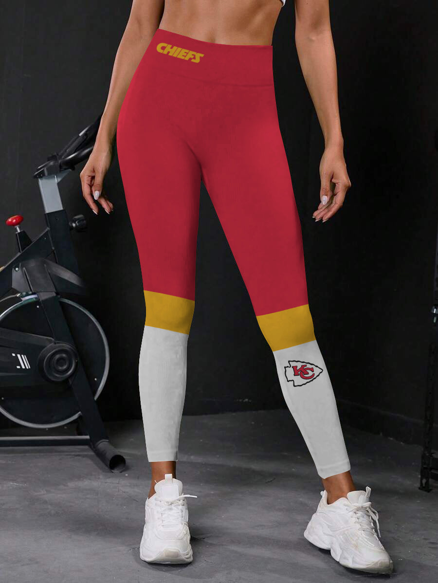Kansas City Chiefs High Waist Push Up Printed Leggings
