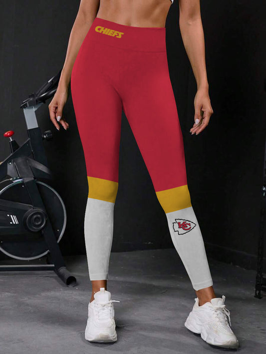 Kansas City Chiefs High Waist Push Up Printed Leggings