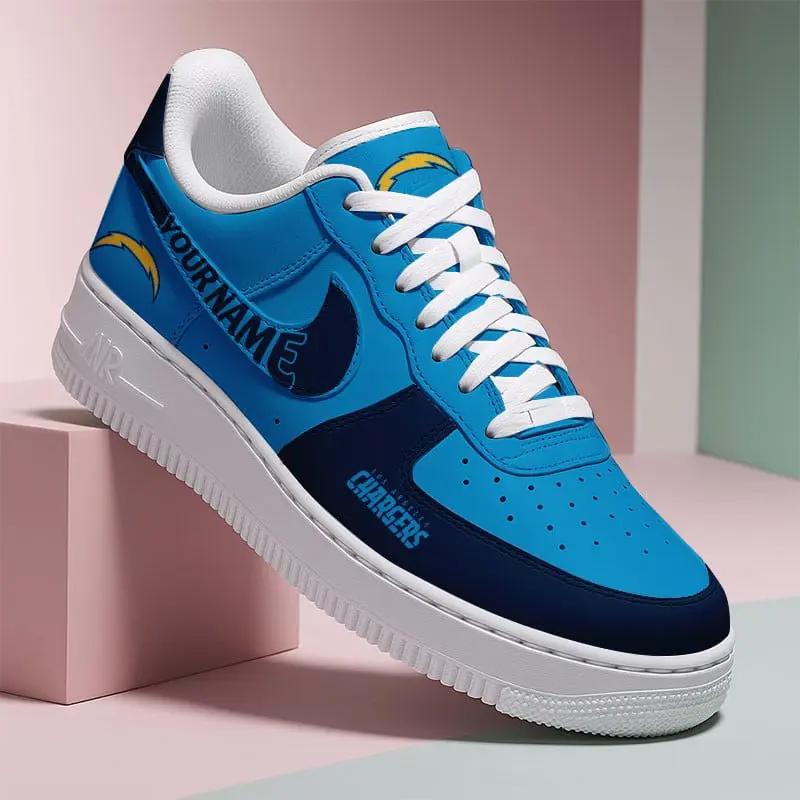 Los Angeles Chargers New Personalized AF1-1 Sneakers 2025 AZBTAF1N000018
