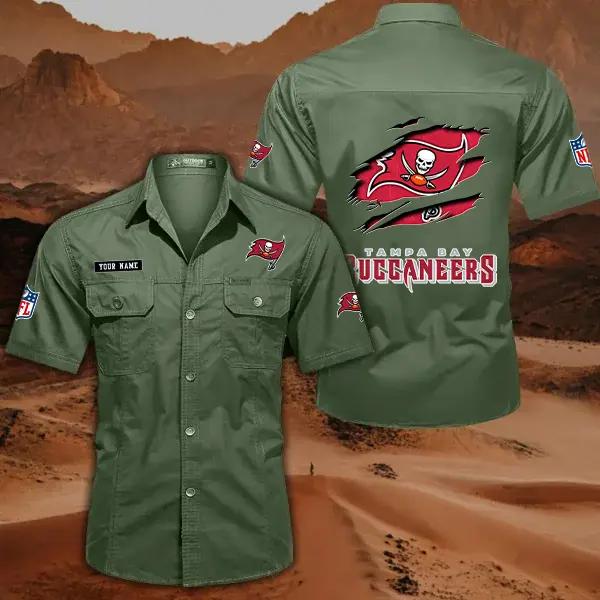 Tampa Bay Buccaneers Men’s Short Sleeve Cargo Shirts New 2025 AZBT2DCGS000029
