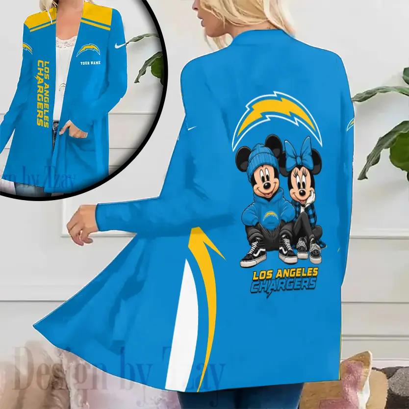 Los Angeles Chargers Women Patch Pocket Cardigan BT108