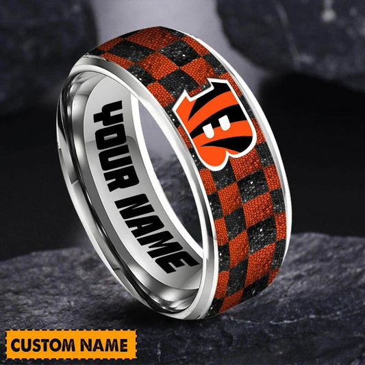 Cincinnati Bengals Special Stainless Ring Custom Name AZBTSR000001