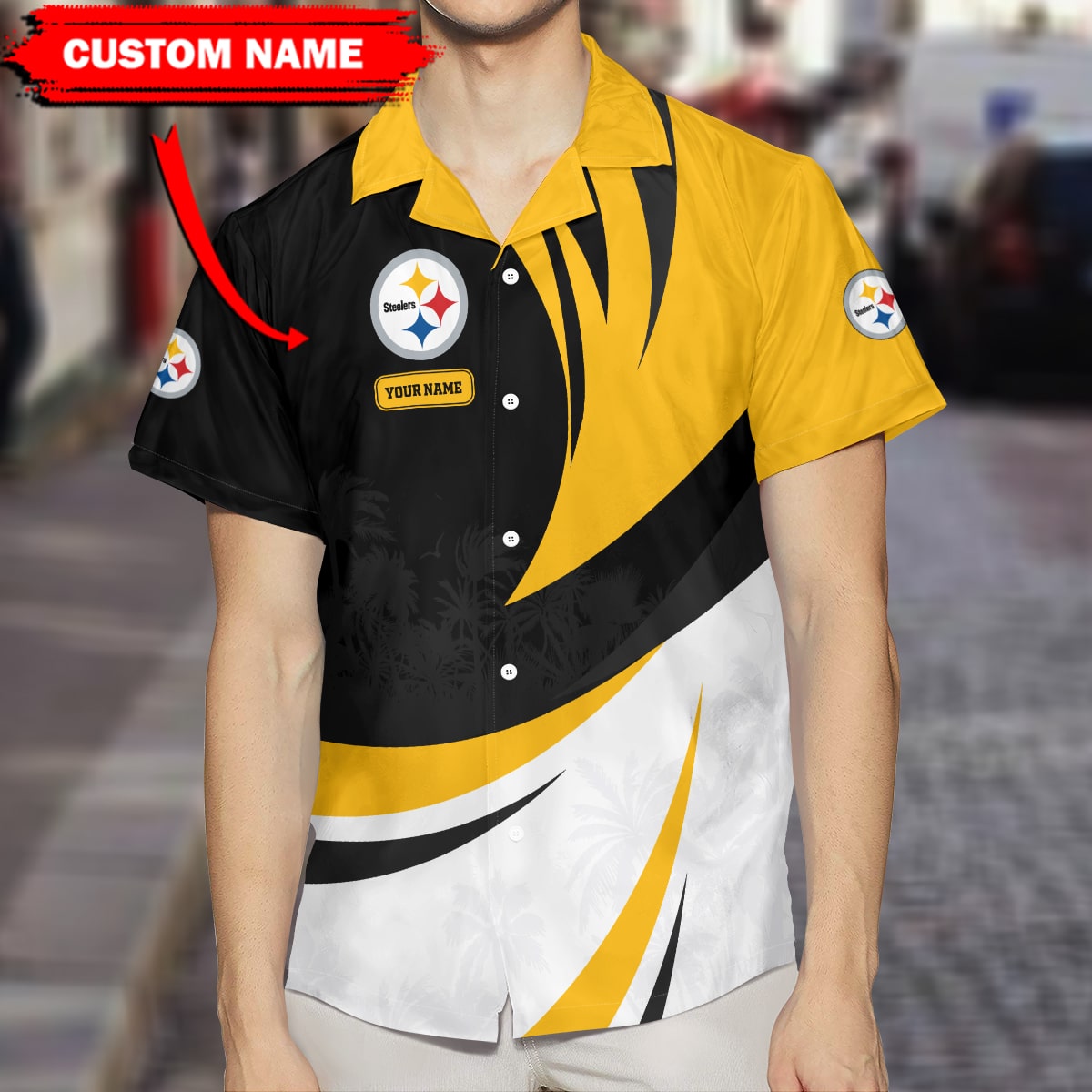 Pittsburgh Steelers Personalized Summer Hawaiian Shirt 142