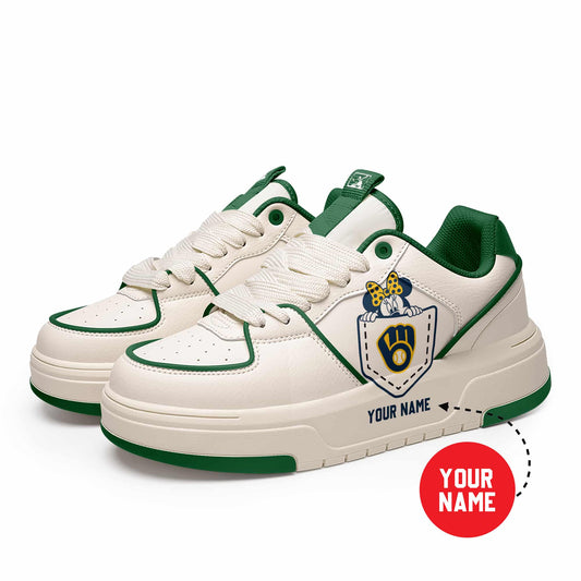 Milwaukee Brewers Personalized MLB Sneakers 021