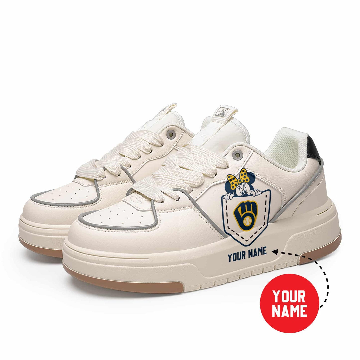 Milwaukee Brewers Personalized MLB Sneakers 021