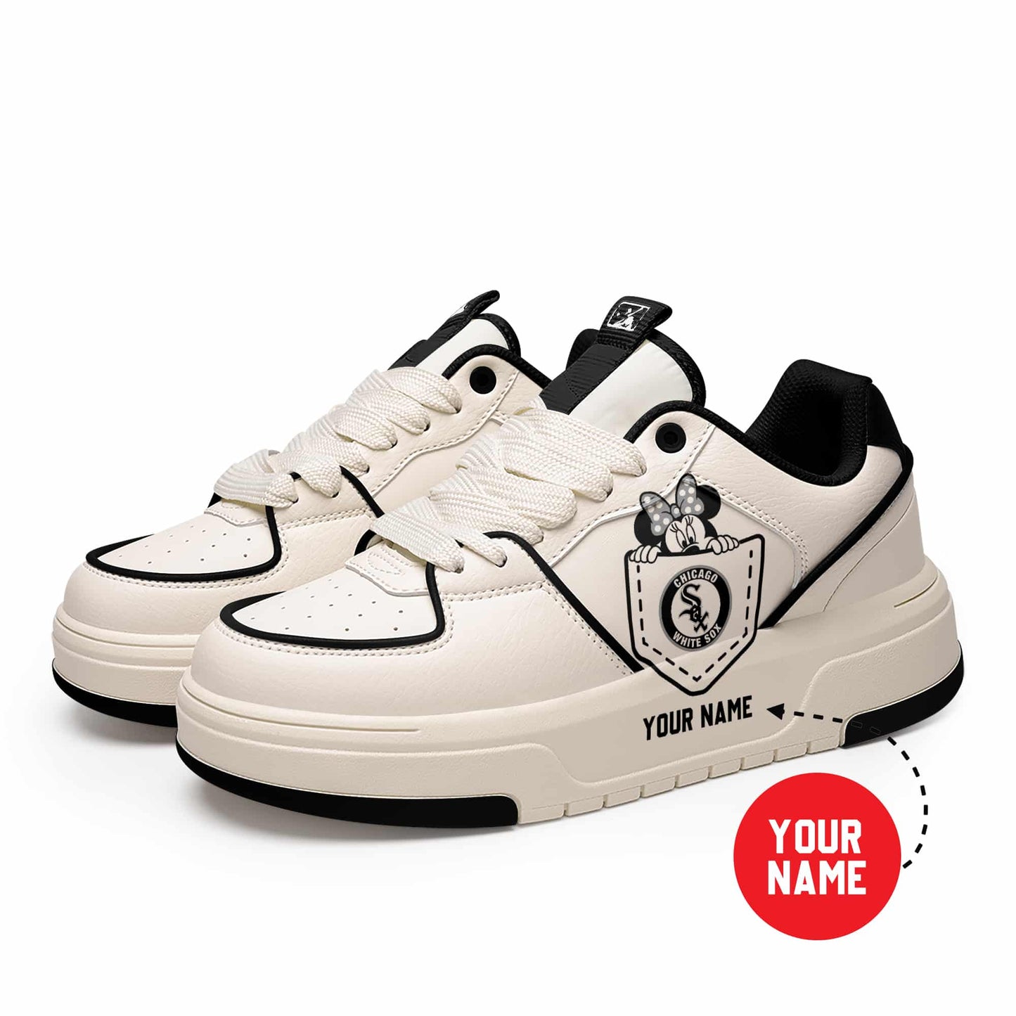 Chicago Brown Sox Personalized MLB Sneakers 023