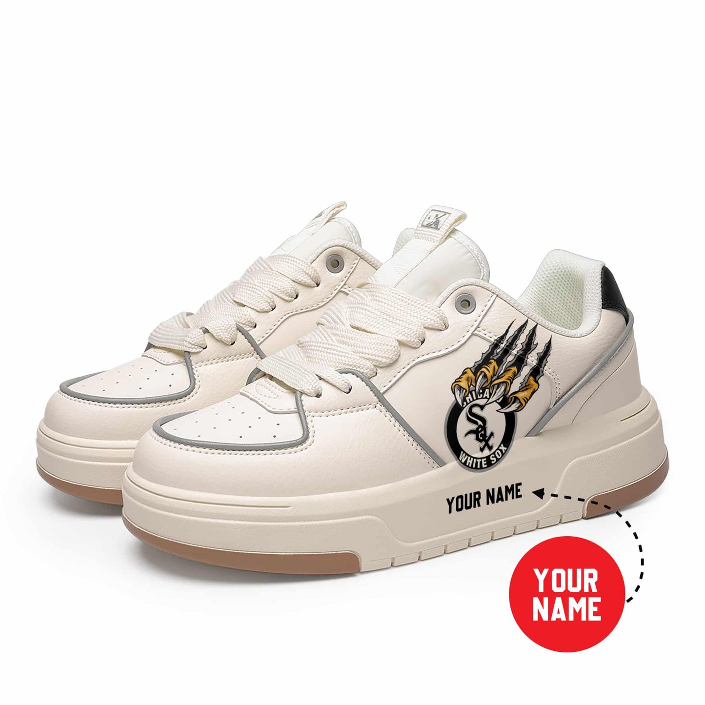 Chicago Brown Sox Personalized MLB Sneakers 024