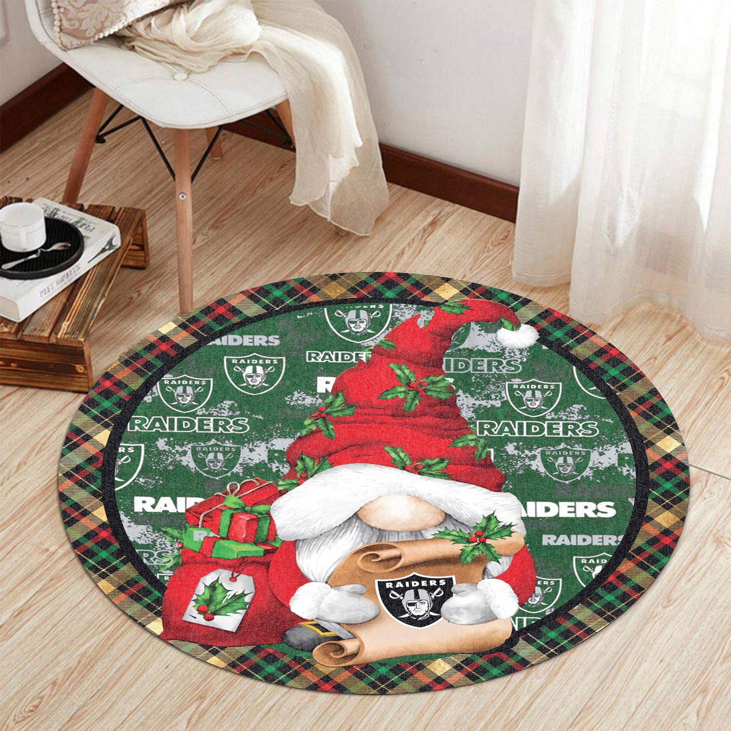 Las Vegas Raiders Round Rug 219