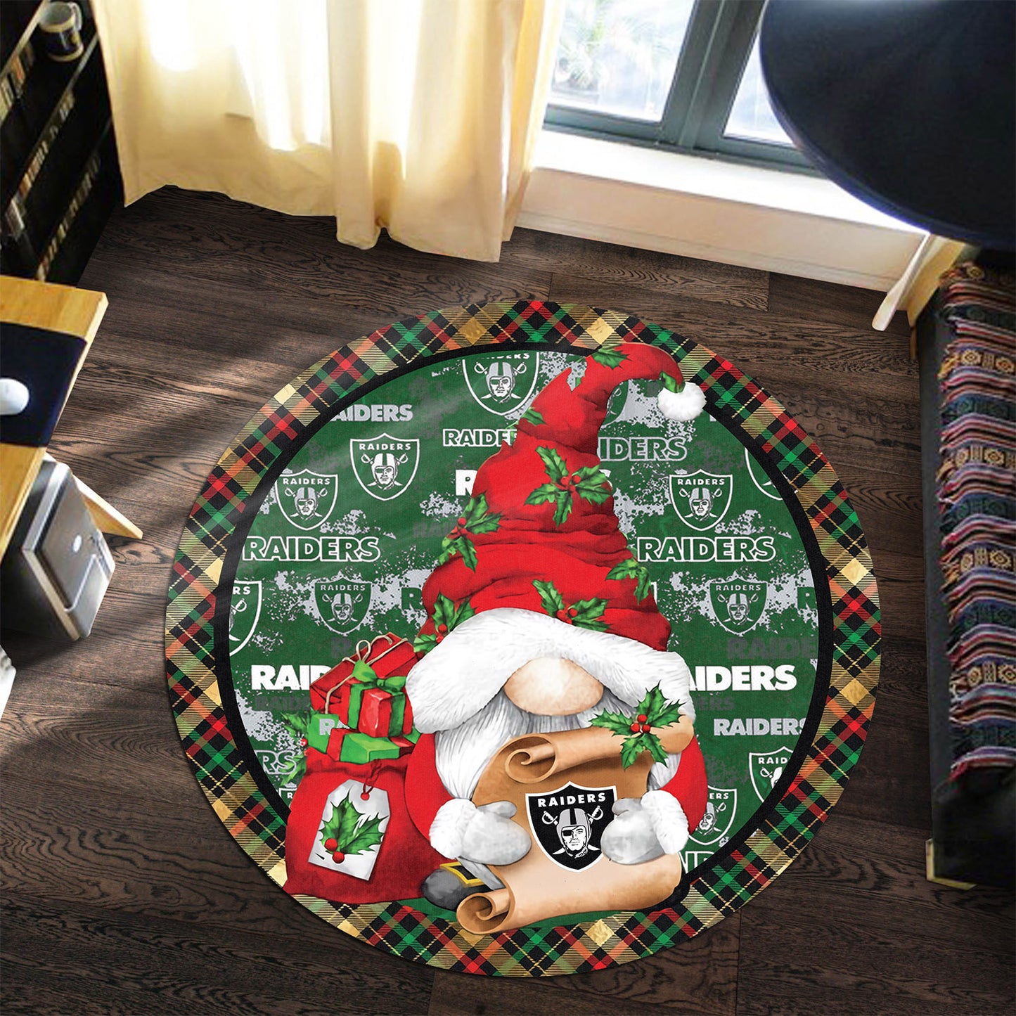 Las Vegas Raiders Round Rug 219