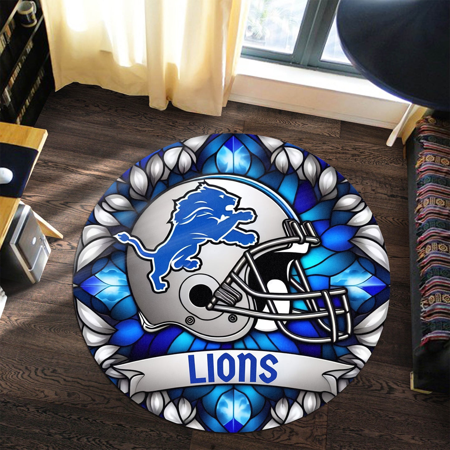 Detroit Lions Round Rug 98RRUG230