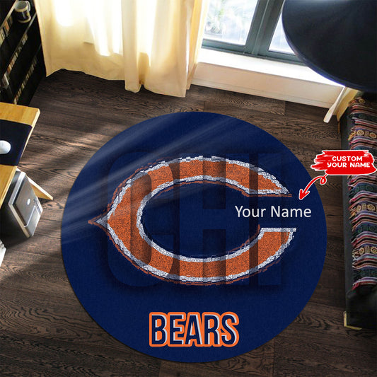 Chicago Bears Personalized Round Rug 98RRUG233
