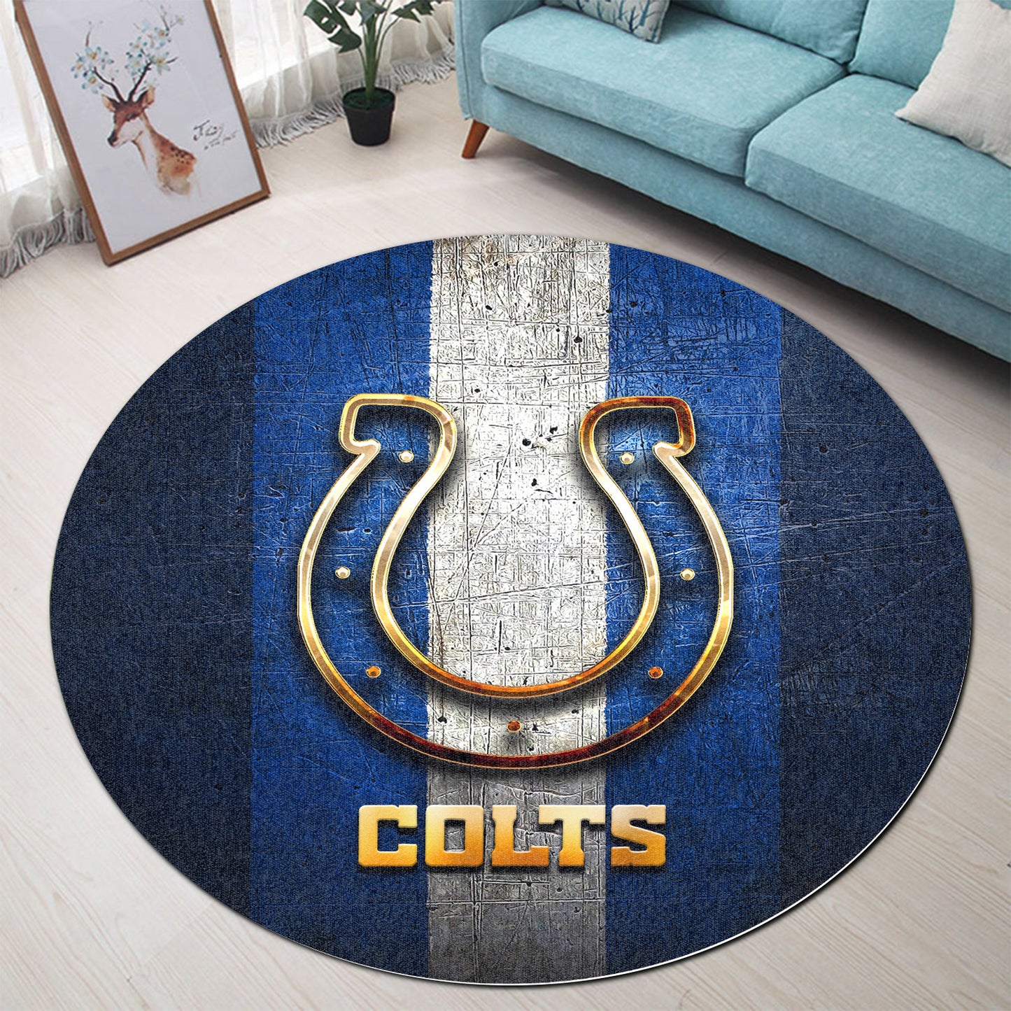 Indianapolis Colts Round Rug 98RRUG240