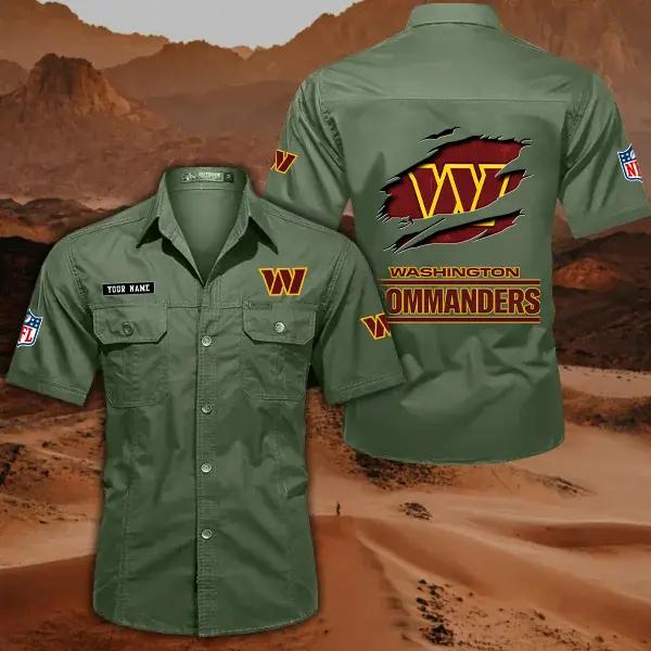 Washington Commanders Men’s Short Sleeve Cargo Shirts New 2025 AZBT2DCGS000031