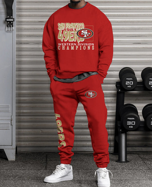 San Francisco 49ers Combo 3D Sweatsuit and Sweatpants Unisex CBSP91