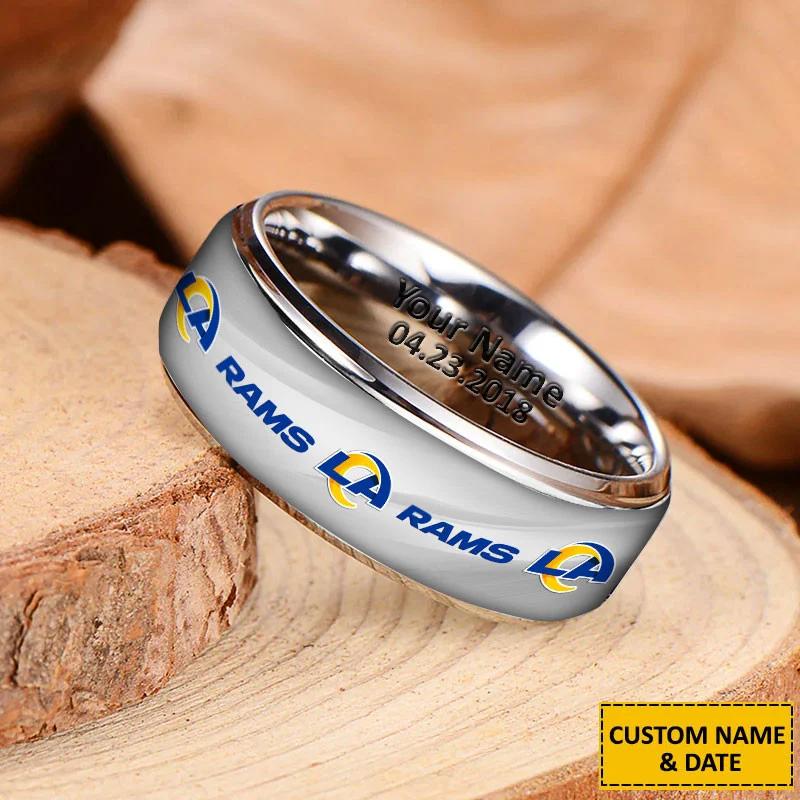 Los Angeles Rams Special Stainless Ring Custom Name AZBTSR000036