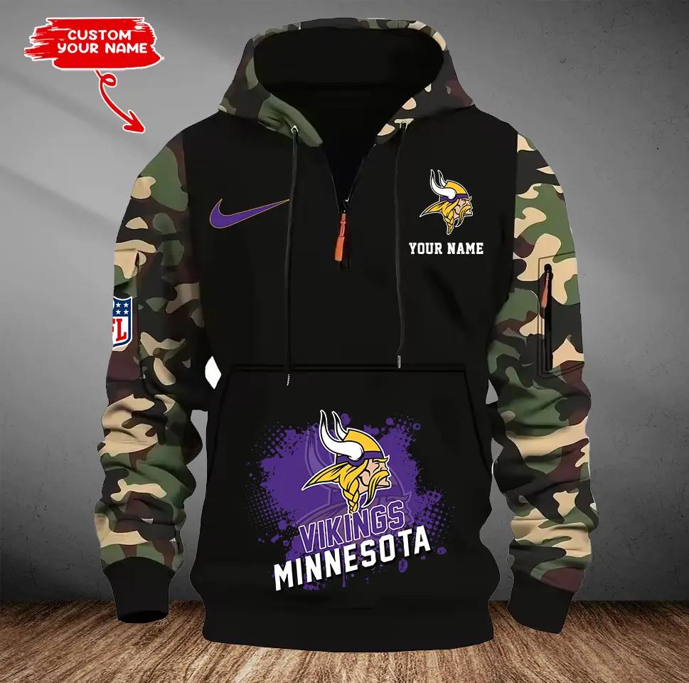 Minnesota Vikings Camouflage Hooded Sweatshirt HA52