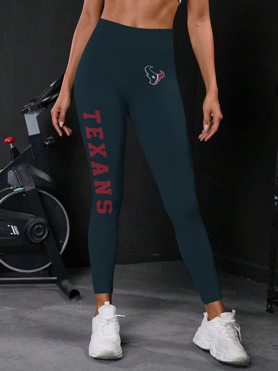 Houston Texans High Waist Push Up Printed Leggings (2)