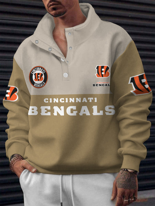 Cincinnati Bengals Casual Colorful Stand Collar Sweatshirt AZBTSCSW000571