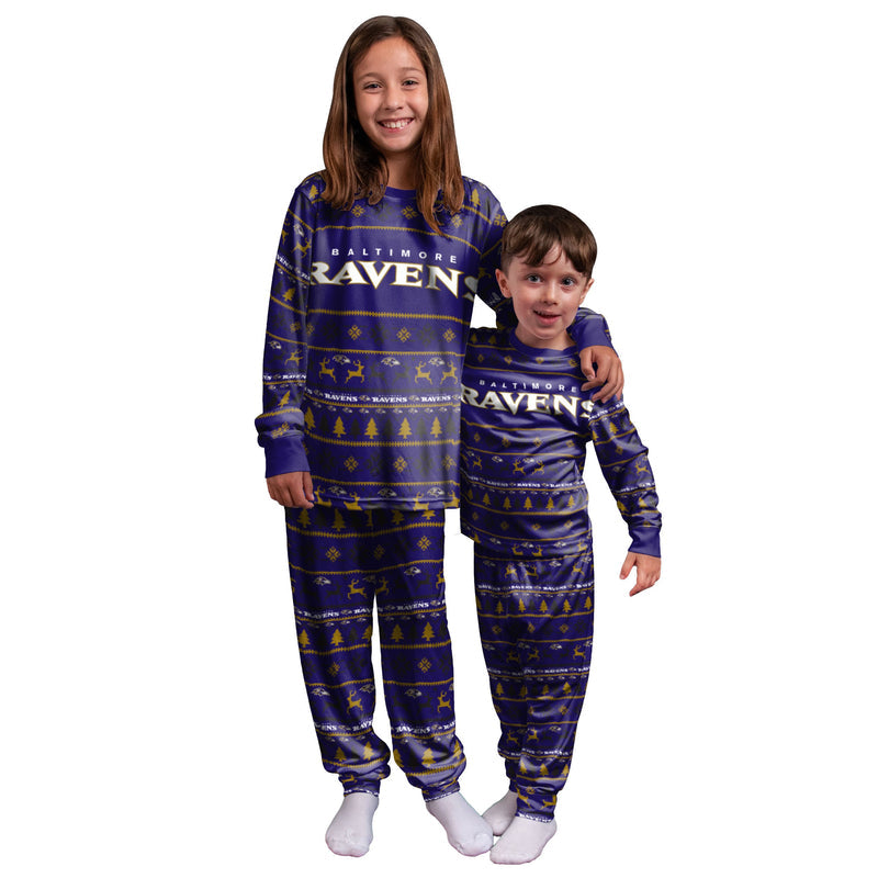 Baltimore Ravens Family Holiday Pajamas AZCPYZAM035